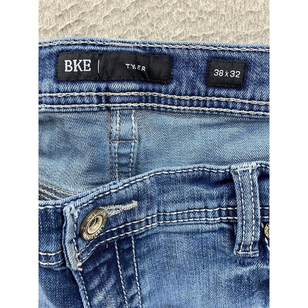 BKE Tyler Jeans Men's 38x32 Straight Bootcut Medium Wash Stretch Denim Casual - Picture 6 of 9